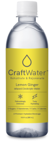Lemon Ginger Flavored Water with No Sugar & Electrolytes