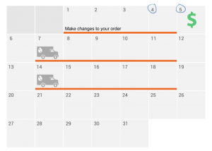 CraftWater Subscription Calendar